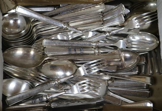A quantity of silver plated cutlery